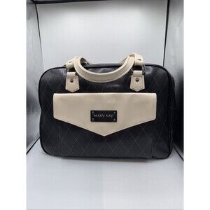 Mary Kay Tote Bag Purse Black with Diamond Print & Caddy Organizer Preowned